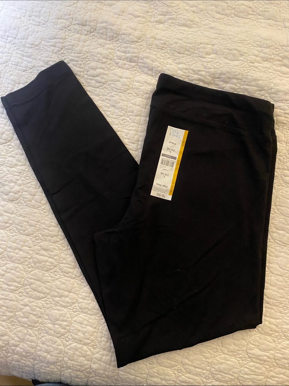 Time and Tru Black High-Waist Full-Length Leggings